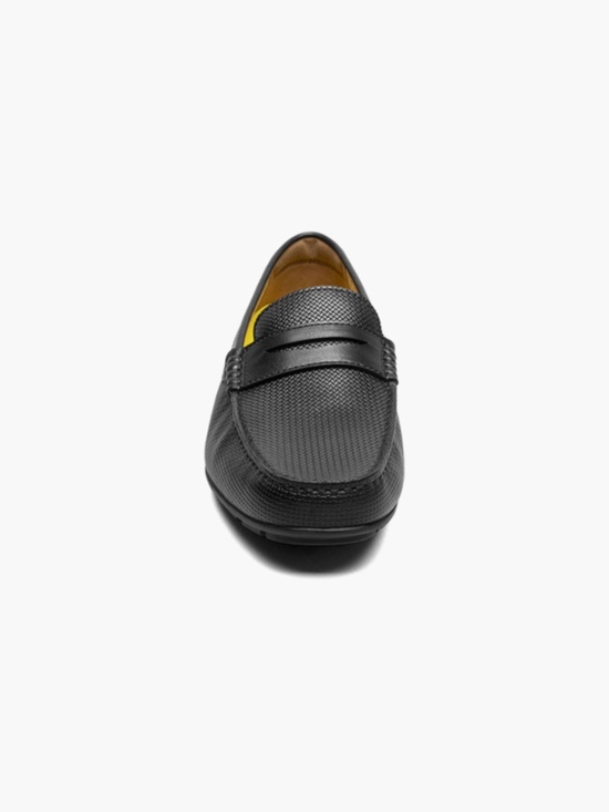 Mens Florsheim Motor Penny Driver Black Leather, 13411-001 main image 7